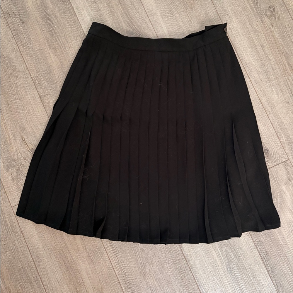 Jaeger Black Pleated Skirt